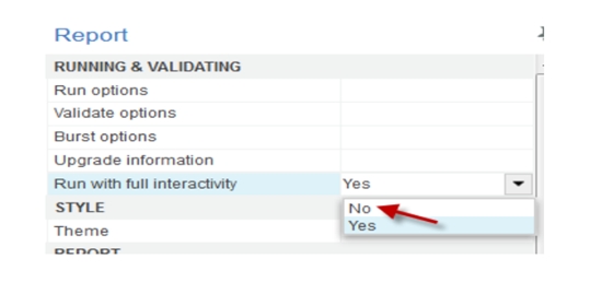 cognos report